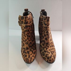 Time and Tru Leopard Booties Size 7